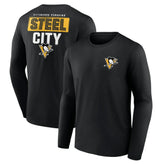 Pittsburgh Penguins Territorial Long Sleeve T-Shirt - Black | US 5194615