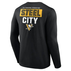 Pittsburgh Penguins Territorial Long Sleeve T-Shirt - Black | US 5194615