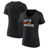 Chicago Blackhawks Women's Shout Out V-Neck T-Shirt - Black | US 5194658
