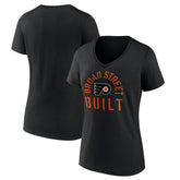Philadelphia Flyers Women's Shout Out V-Neck T-Shirt - Black | US 5194663