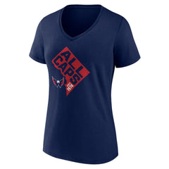 Washington Capitals Women's Shout Out V-Neck T-Shirt - Navy | US 5194665