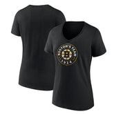 Boston Bruins Women's Represent V-Neck T-Shirt - Black | US 5195433