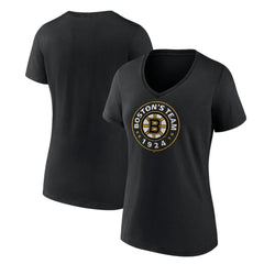 Boston Bruins Women's Represent V-Neck T-Shirt - Black | US 5195433