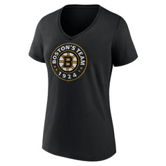Boston Bruins Women's Represent V-Neck T-Shirt - Black | US 5195433