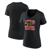 Chicago Blackhawks Women's Represent V-Neck T-Shirt - Black | US 5195438