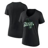 Dallas Stars Women's Represent V-Neck T-Shirt - Black | US 5195441