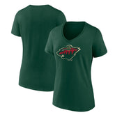 Minnesota Wild Women's Represent V-Neck T-Shirt - Green | US 5195448