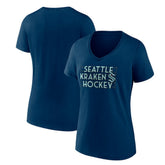 Seattle Kraken Women's Represent V-Neck T-Shirt - Deep Sea Blue | US 5195459