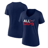 Washington Capitals Women's Represent V-Neck T-Shirt - Navy | US 5195461