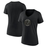Chicago Blackhawks Women's Alternate Logo V-Neck T-Shirt - Black | US 5196935