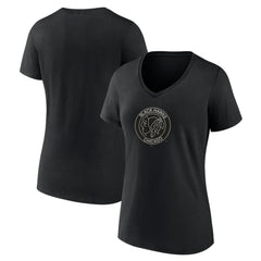 Chicago Blackhawks Women's Alternate Logo V-Neck T-Shirt - Black | US 5196935