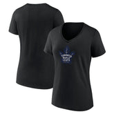 Toronto Maple Leafs Women's Alternate Logo V-Neck T-Shirt - Black | US 5196938