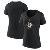 Buffalo Sabres Women's Alternate Logo V-Neck T-Shirt - Black | US 5197026