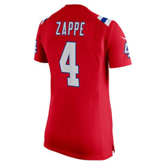 Bailey Zappe New England Patriots Women's Team Game Jersey - Red Jerseys