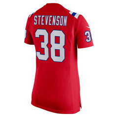 Rhamondre Stevenson New England Patriots Women's Team Game Jersey - Red Jerseys