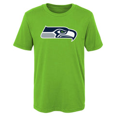 Seattle Seahawks Preschool Primary Logo T-Shirt - Neon Green T-shirts