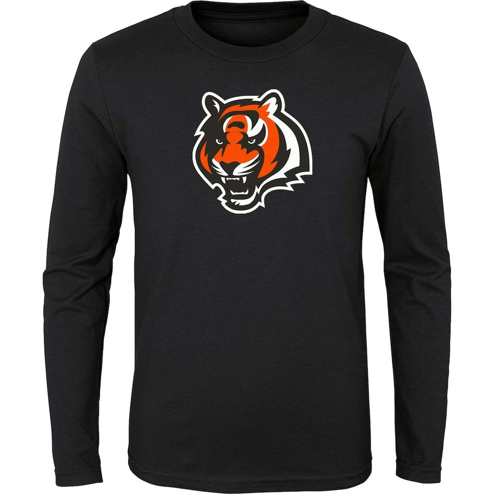 Cincinnati Bengals Youth Primary Logo Long Sleeve T-Shirt - Black T-shirts