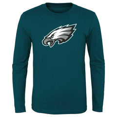 Philadelphia Eagles Youth Primary Logo Long Sleeve T-Shirt - Midnight Green T-shirts