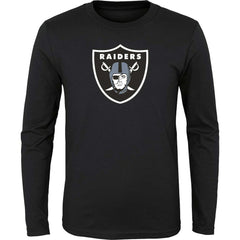Las Vegas Raiders Youth Primary Logo Long Sleeve T-Shirt - Black T-shirts