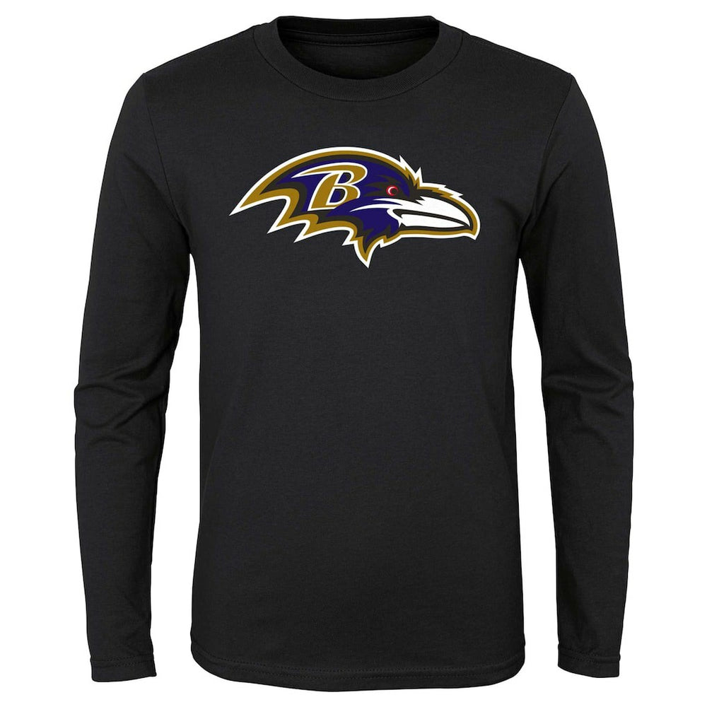 Baltimore Ravens Preschool Primary Logo Long Sleeve T-Shirt - Black T-shirts