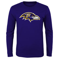 Baltimore Ravens Preschool Primary Logo Long Sleeve T-Shirt - Purple T-shirts