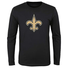 New Orleans Saints Preschool Primary Logo Long Sleeve T-Shirt - Black T-shirts