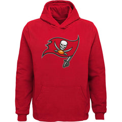 Tampa Bay Buccaneers Youth Team Logo Pullover Hoodie - Red Hoodies