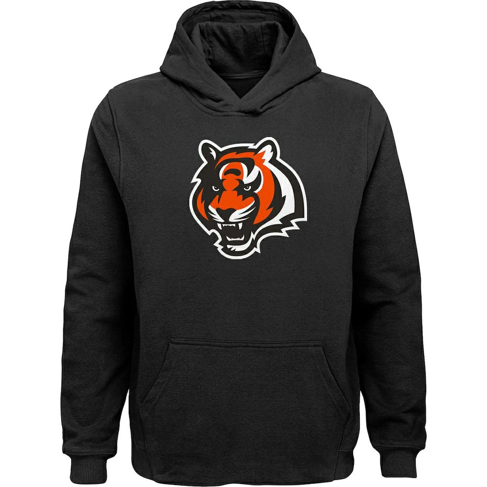 Cincinnati Bengals Youth Team Logo Pullover Hoodie - Black Hoodies