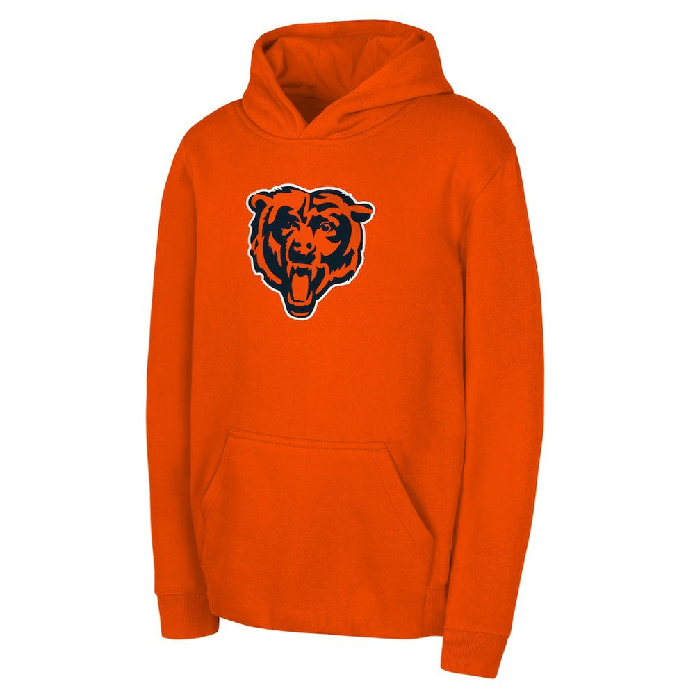 Chicago Bears Youth Team Logo Pullover Hoodie - Orange Hoodies