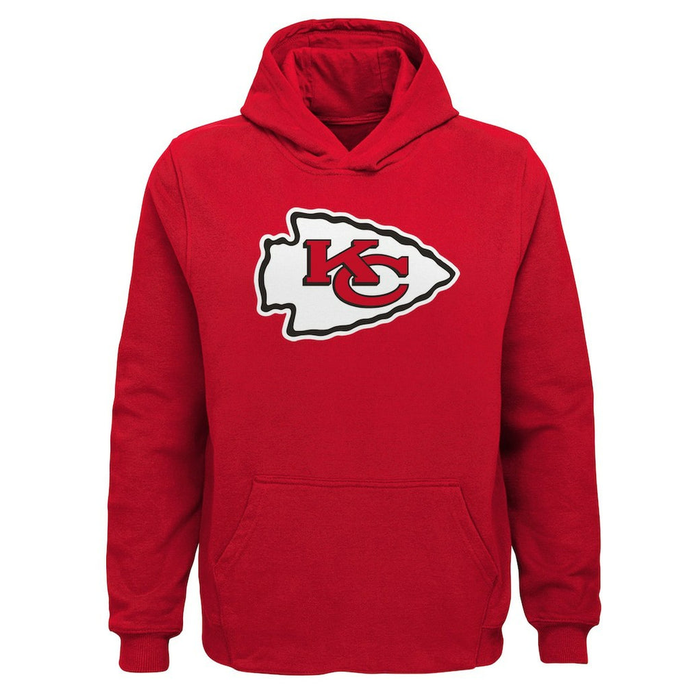 Kansas City Chiefs Youth Team Logo Pullover Hoodie - Red Hoodies