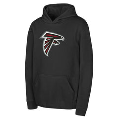 Atlanta Falcons Youth Team Logo Pullover Hoodie - Black Hoodies