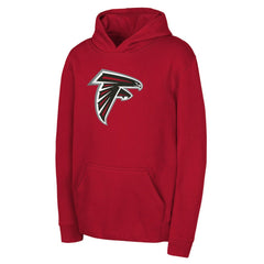 Atlanta Falcons Youth Team Logo Pullover Hoodie - Red Hoodies