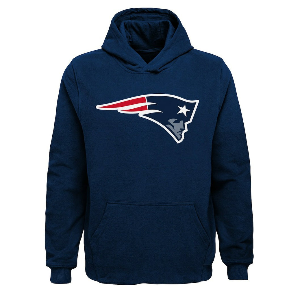 New England Patriots Youth Team Logo Pullover Hoodie - Navy Hoodies