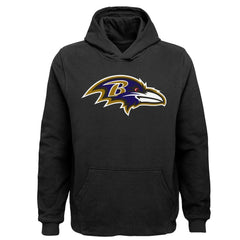 Baltimore Ravens Youth Team Logo Pullover Hoodie - Black Hoodies