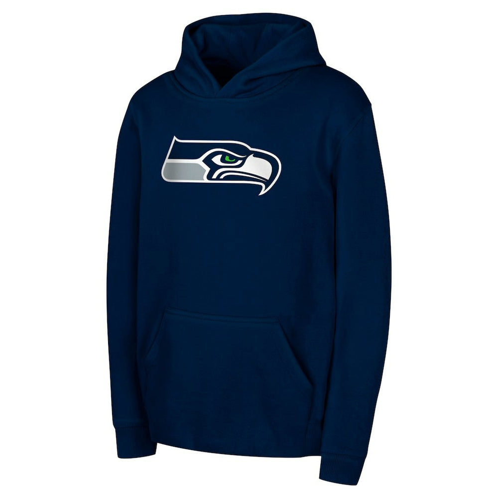 Seattle Seahawks Youth Team Logo Pullover Hoodie - College Navy Hoodies