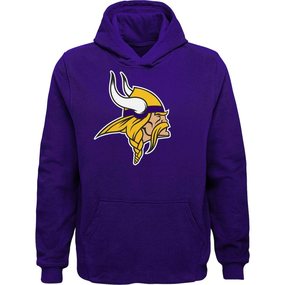 Minnesota Vikings Youth Team Logo Pullover Hoodie - Purple Hoodies