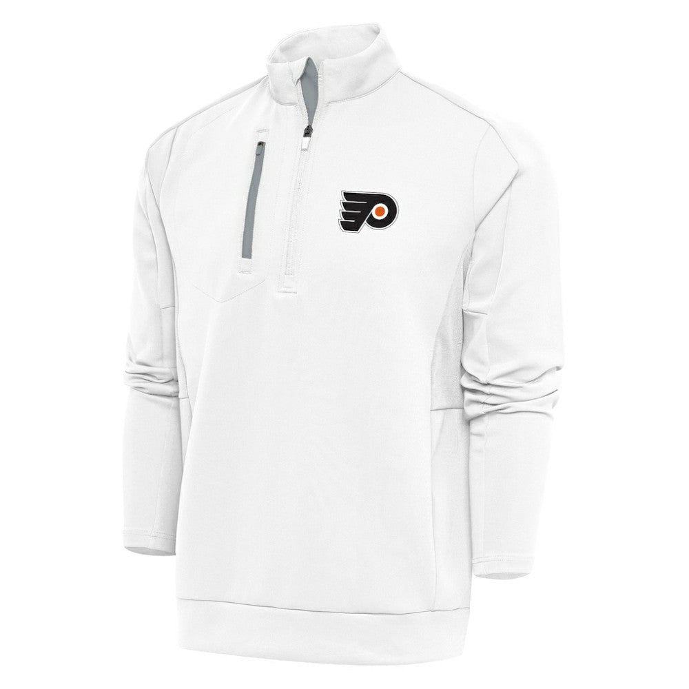 Philadelphia Flyers Antigua Special Edition 2.0 Generation Quarter-Zip Pullover Top - White | US 5205523