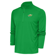 Minnesota Wild Antigua Special Edition 2.0 Tribute Quarter-Zip Pullover Top - Green | US 5205580