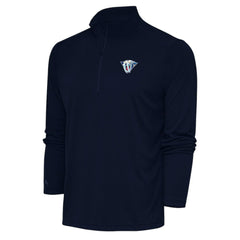 Nashville Predators Antigua Special Edition 2.0 Tribute Quarter-Zip Pullover Top - Navy | US 5205582
