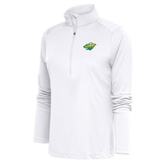 Minnesota Wild Antigua Women's Special Edition 2.0 Tribute Quarter-Zip Pullover Top - White | US 5206128
