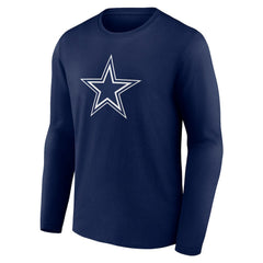 Dallas Cowboys Primary Logo Long T-Shirt - Navy T-shirts