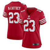 Christian McCaffrey San Francisco 49ers Women's Player Jersey - Scarlet Jerseys