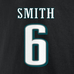 DeVonta Smith Philadelphia Eagles Icon Player Name & Number T-Shirt - Black T-shirts