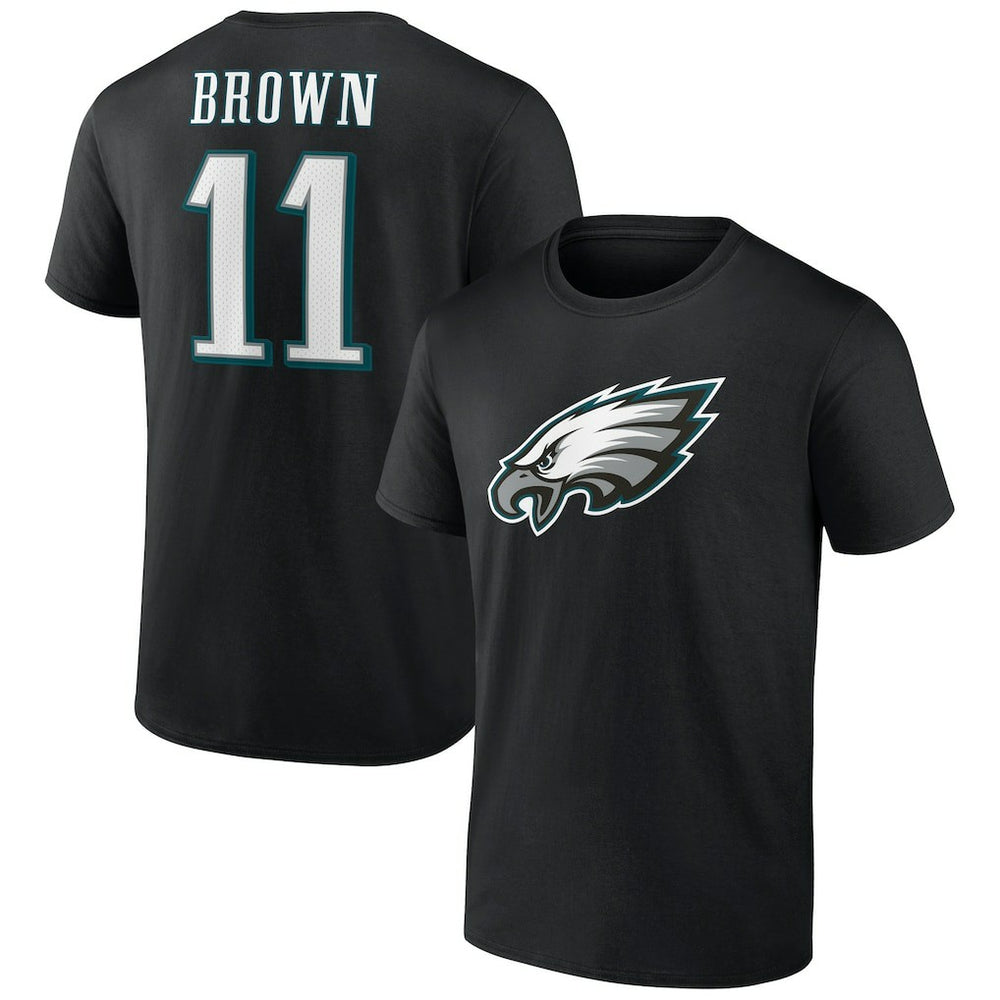A.J. Brown Philadelphia Eagles Icon Player Name & Number T-Shirt - Black T-shirts