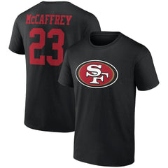 Christian McCaffrey San Francisco 49ers Icon Player Name & Number T-Shirt - Black T-shirts
