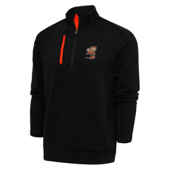 Cleveland Browns Antigua Team Logo Generation Quarter-Zip Pullover Jacket - Black Pullover