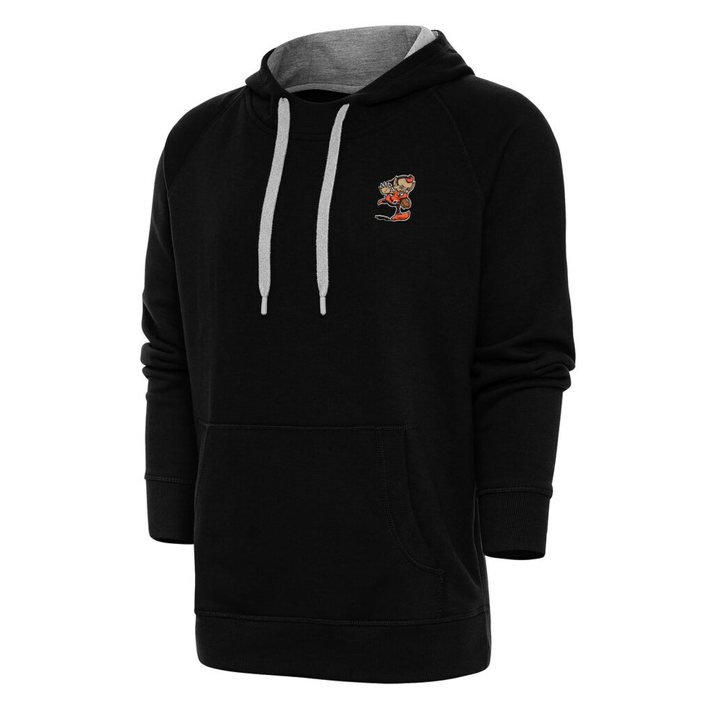 Cleveland Browns Antigua Team Logo Victory Pullover Hoodie - Black Hoodies