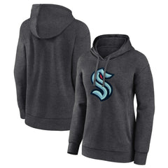 Seattle Kraken Women's Primary Logo Pullover Hoodie - Charcoal | US 5220952
