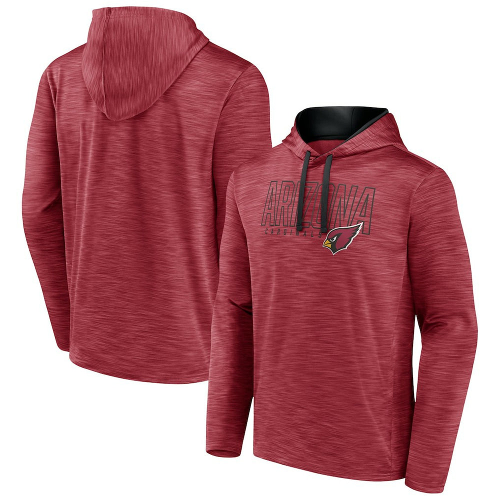 Arizona Cardinals Hook and Ladder Pullover Hoodie - Heather Cardinal Hoodies