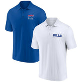 Buffalo Bills Lockup Two-Pack Polo Set - White/Royal